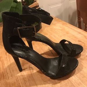 Calvin Klein Snakeskin Heels